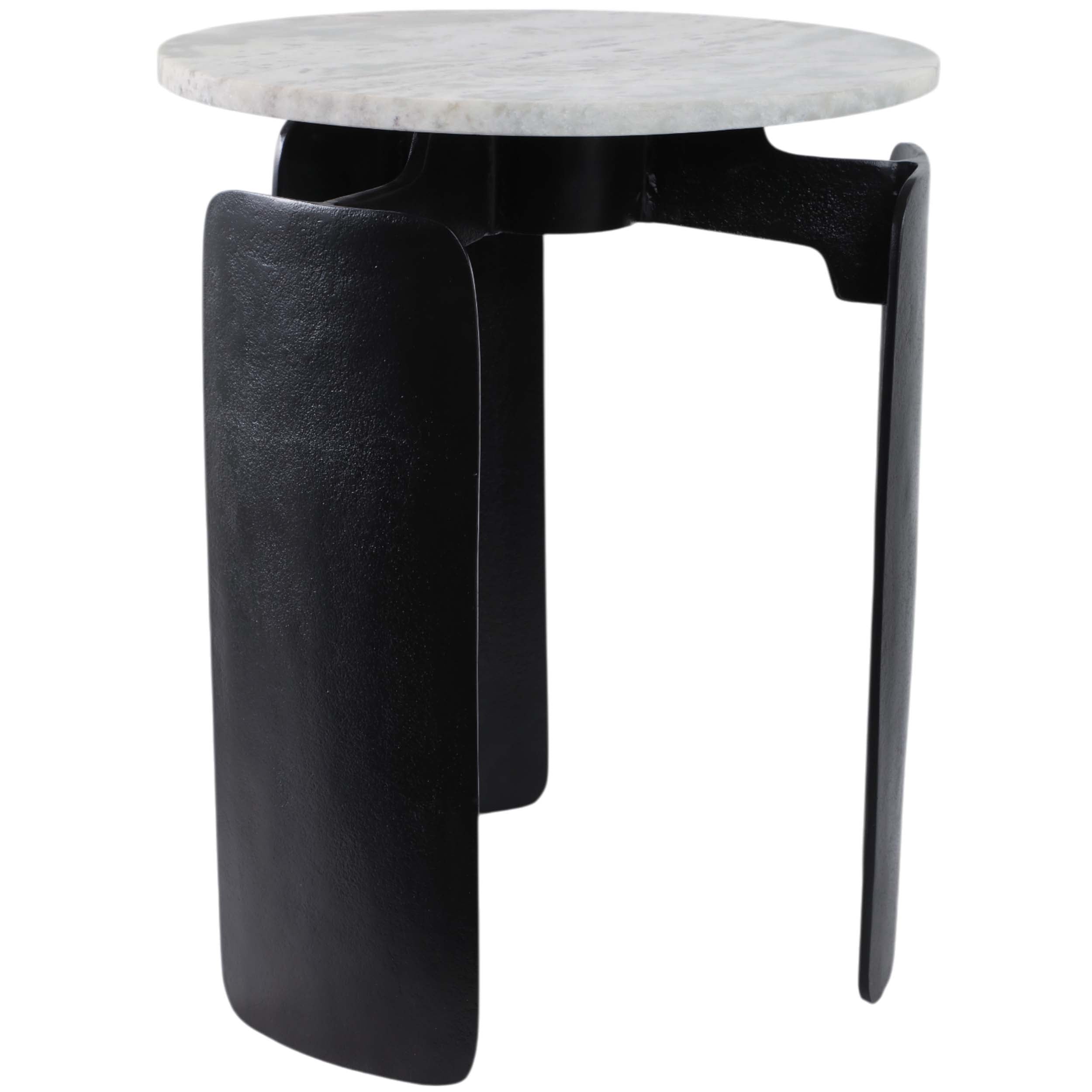 3-Footed Accent Table, Grey - Image 2